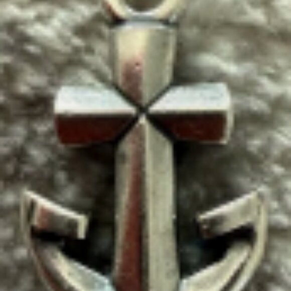James Avery Sterling Silver Anchor Cross Charm (Retired) Unisex - Picture 2 of 4